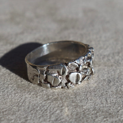 Brutalist Sterling Silver Nugget Band