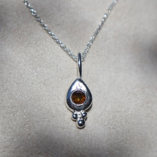 Handmade Freeform Heat Treated Peridot Pendant