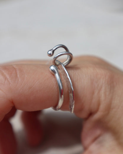 Modernist Abstract Pierced Ring