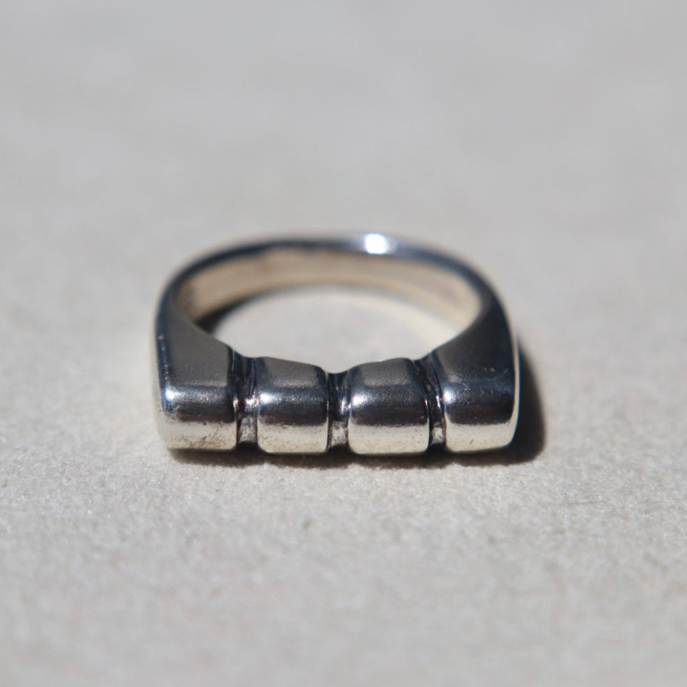 Modern Silver Stacker Ring