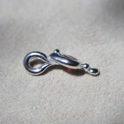 Freeform Garnet Teardrop Pendant