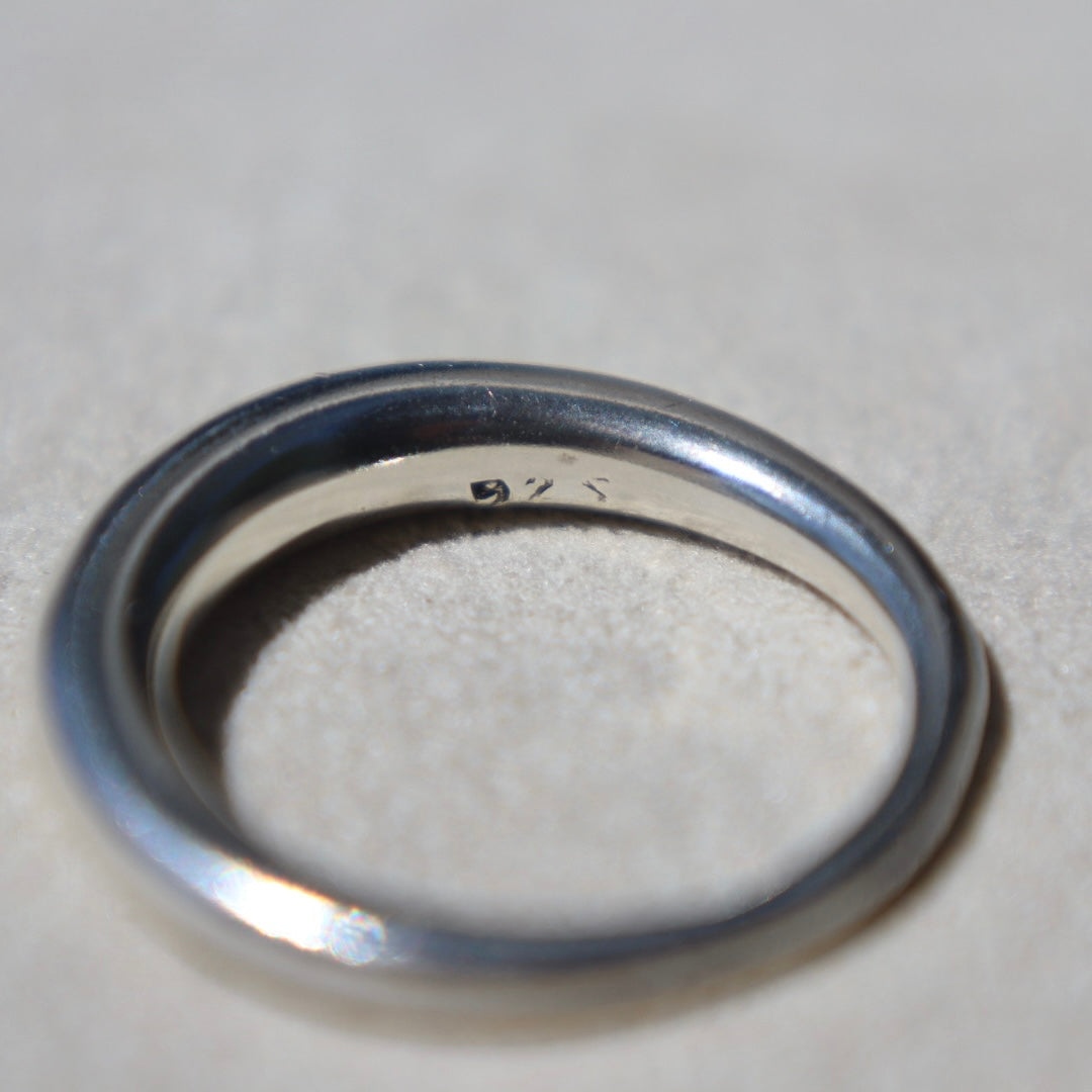 Minimalist Silver Tapered Band