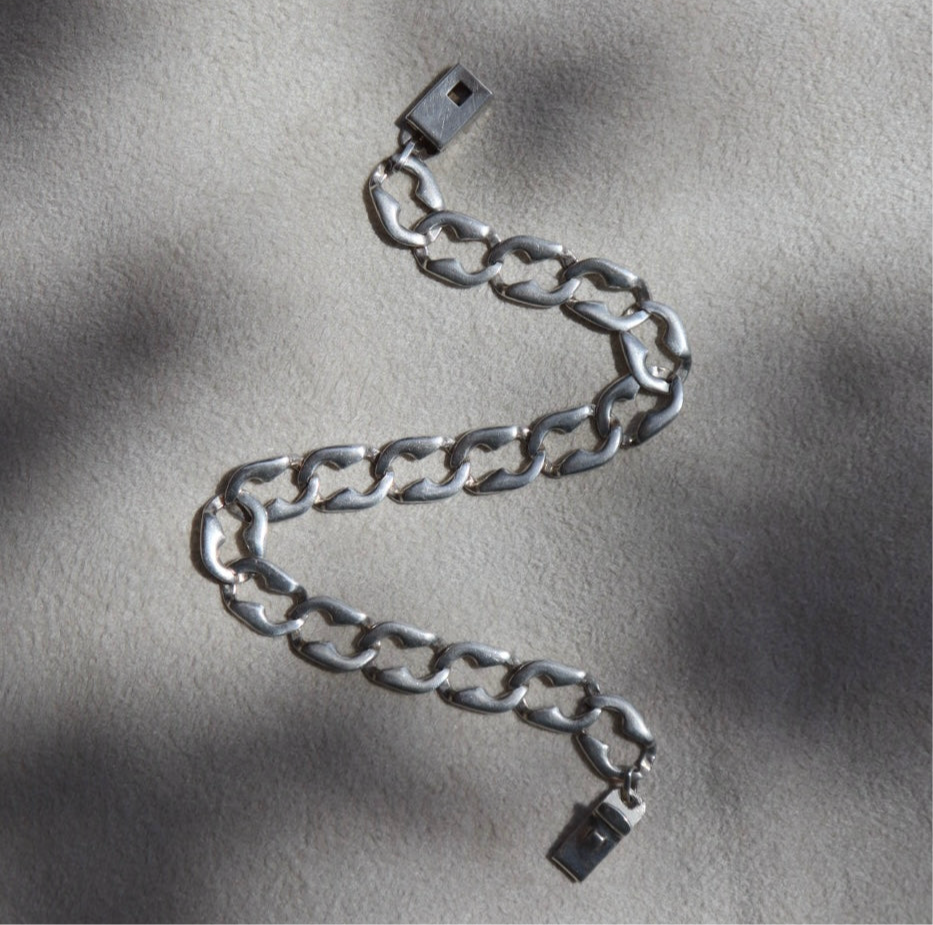 Lightweight Cuban Style Chain Bracelet