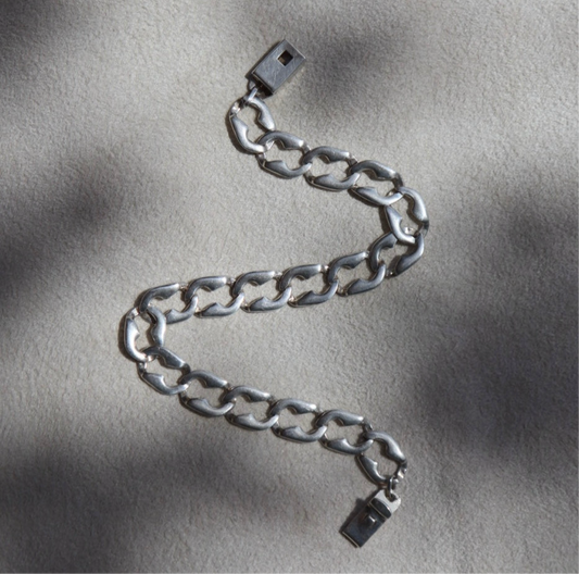 Lightweight Cuban Style Chain Bracelet