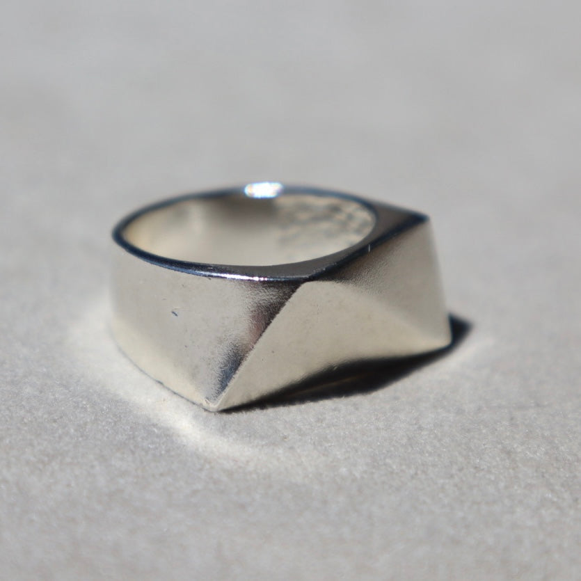 Geometric Sterling Signet Ring