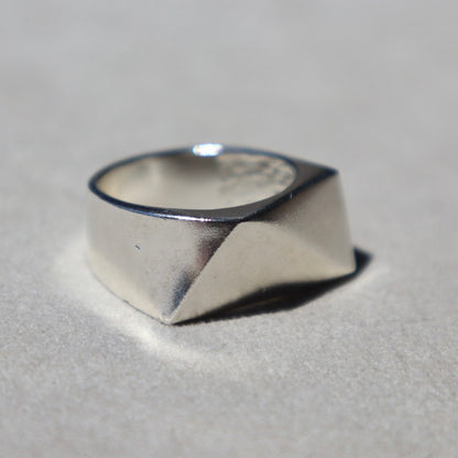 Geometric Sterling Signet Ring