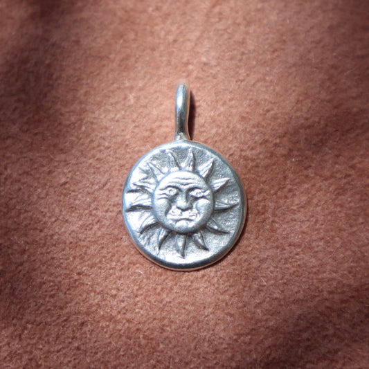 Sterling Silver Sun Face Pendant