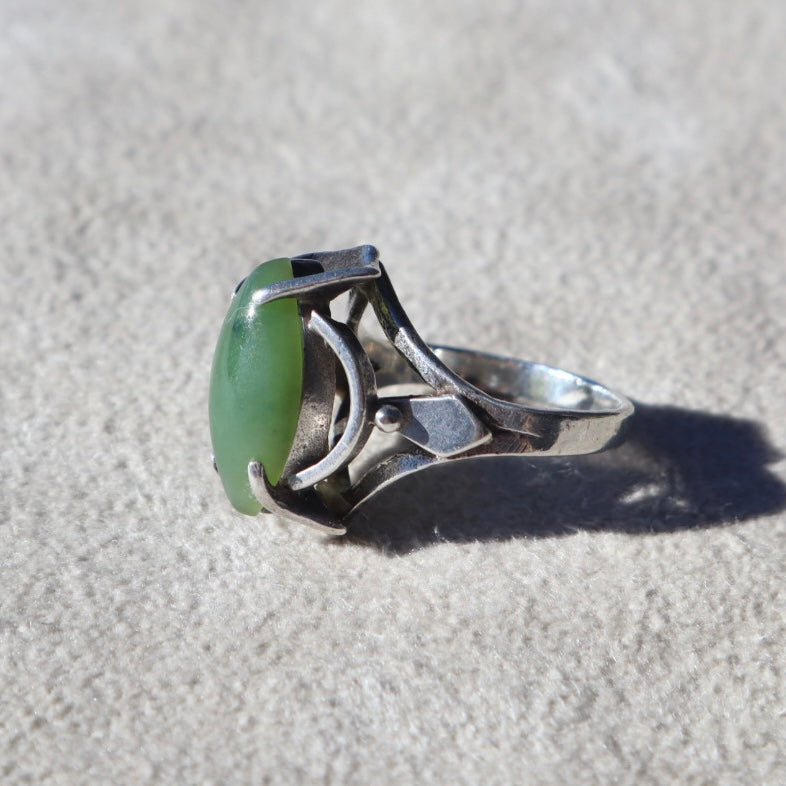 Art Deco Style Nephrite Ring
