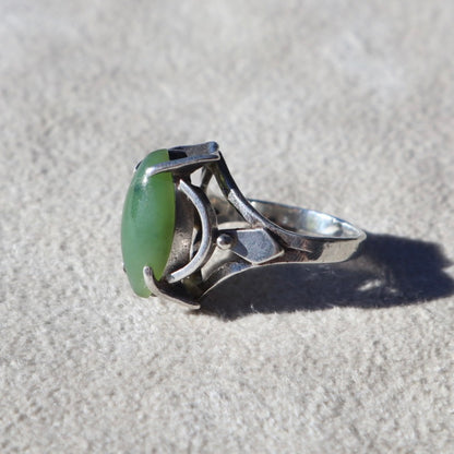 Art Deco Style Nephrite Ring