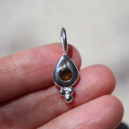 Handmade Freeform Heat Treated Peridot Pendant