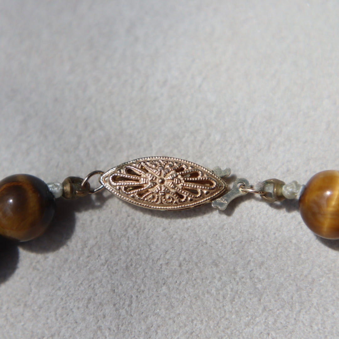 Vintage Tiger’s Eye Beaded Necklace