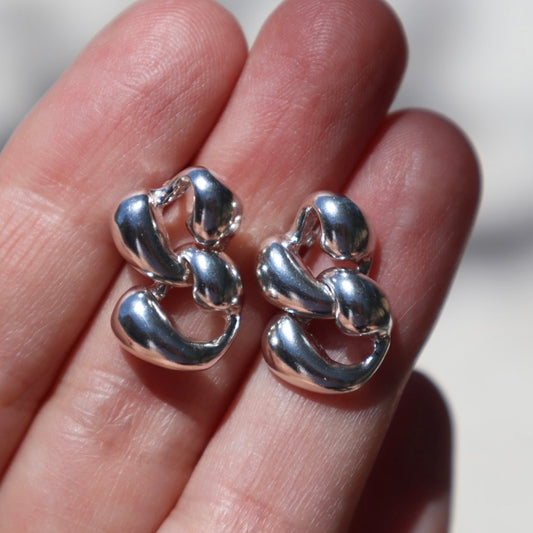 Modern Abstract Heart Earrings