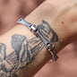 Chunky Silver Bar Link Bracelet