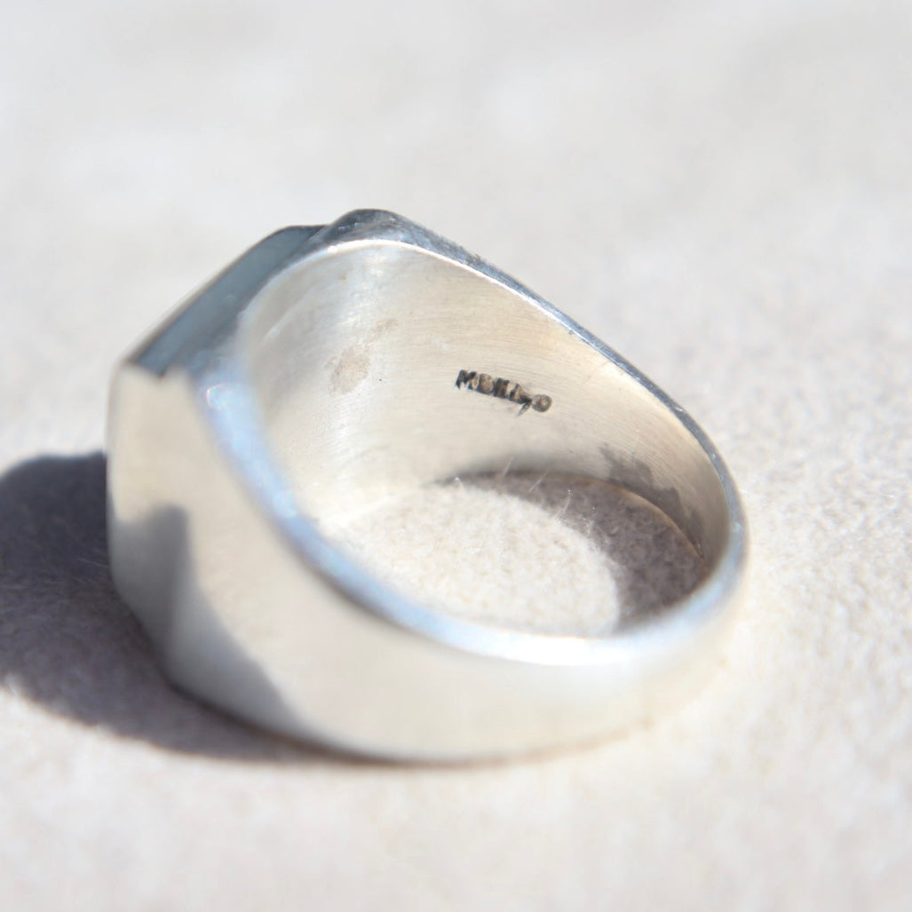 Taxco Mexico Blue Goldstone Ring