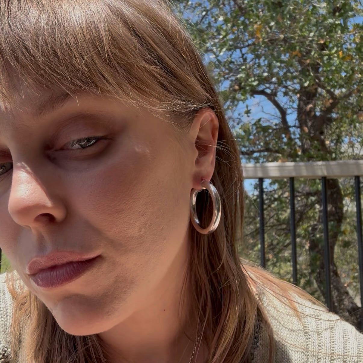 Classic Silver Hoops