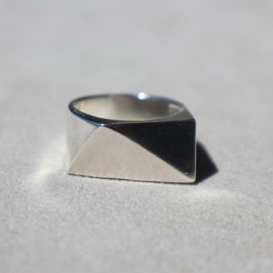 Geometric Sterling Signet Ring
