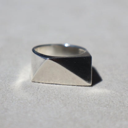 Geometric Sterling Signet Ring