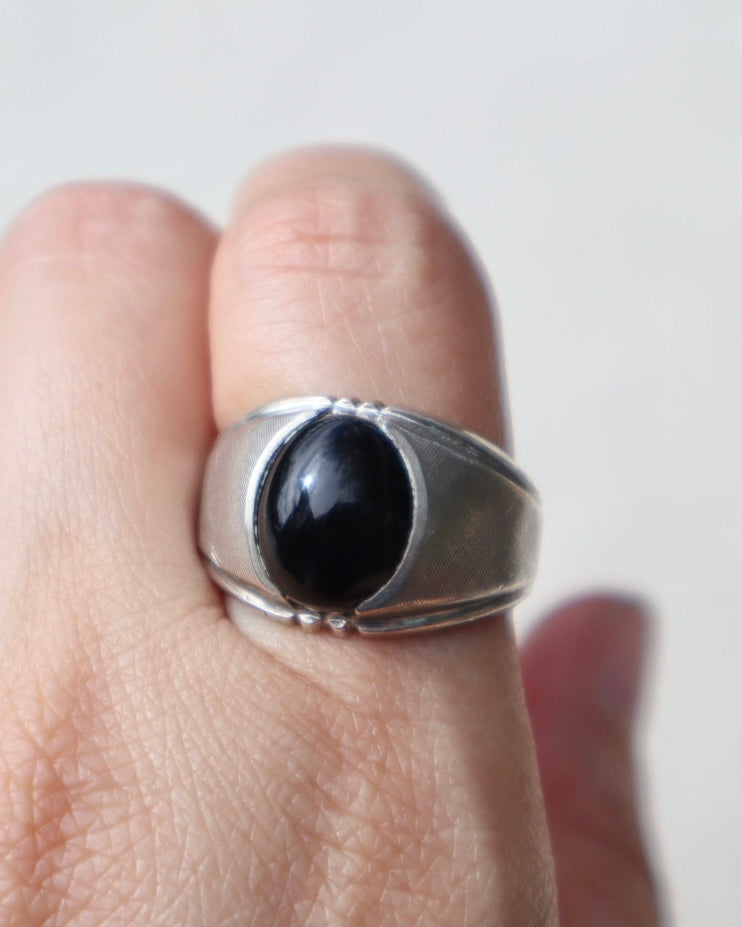 Art Deco Inspired Onyx Ring
