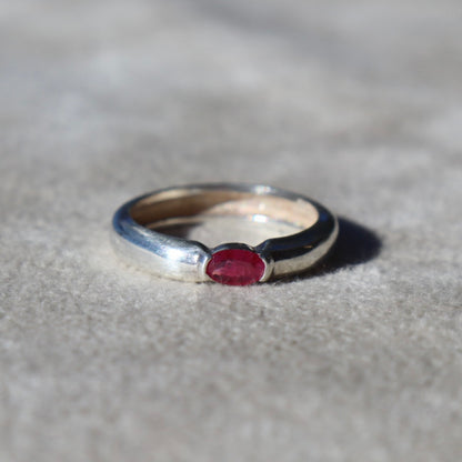 Minimalist Sterling Ruby Band