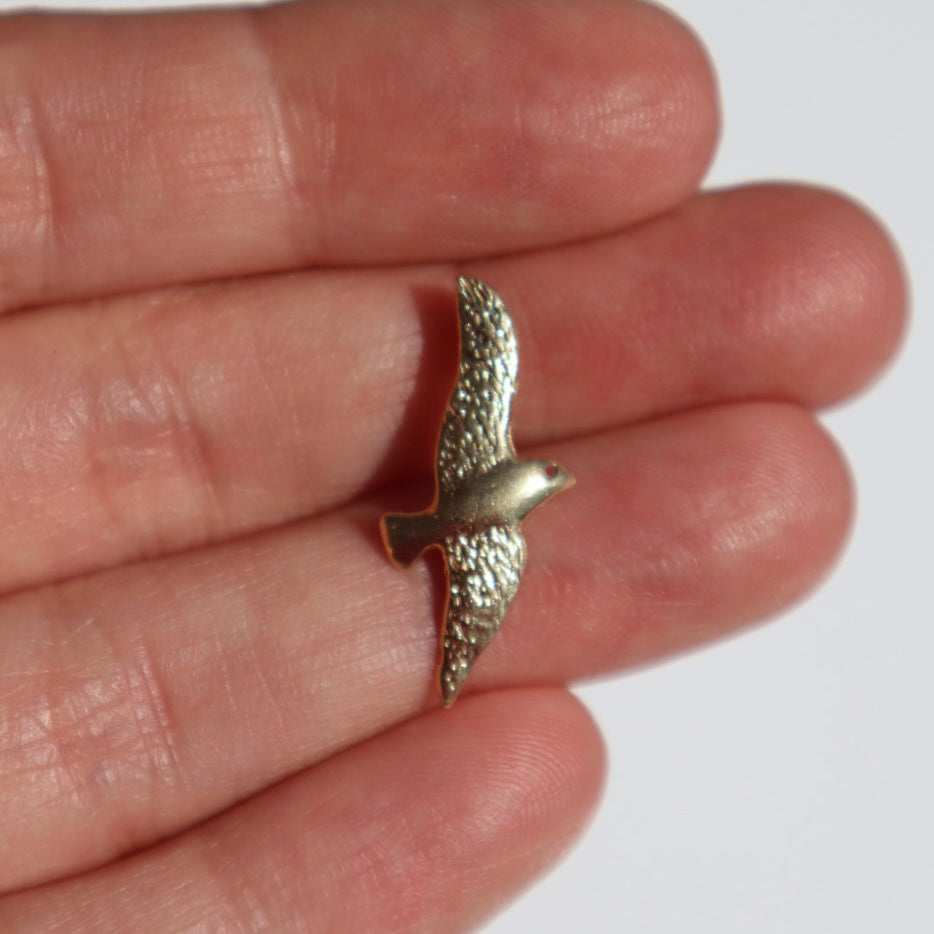 14K Gold Bird Pendant