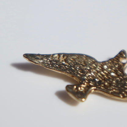 14K Gold Bird Pendant