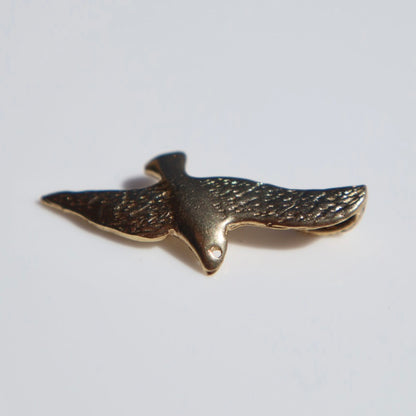 14K Gold Bird Pendant