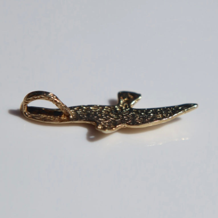14K Gold Bird Pendant