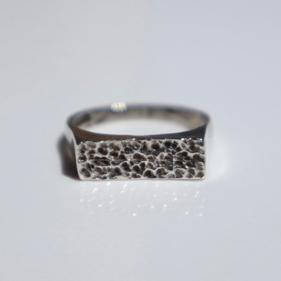 Hammered Signet Ring