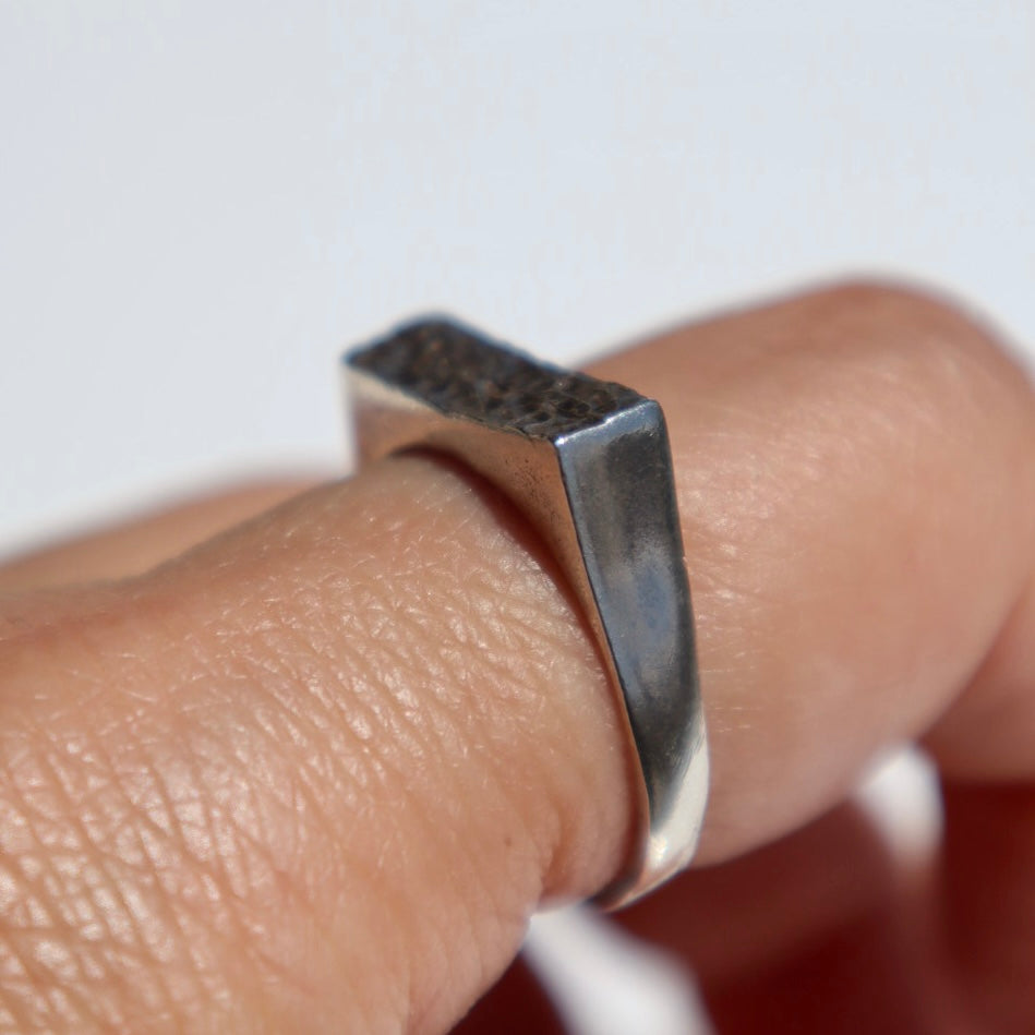 Hammered Signet Ring