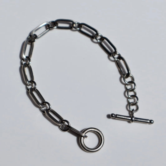 Oval Cable Chain Toggle Bracelet