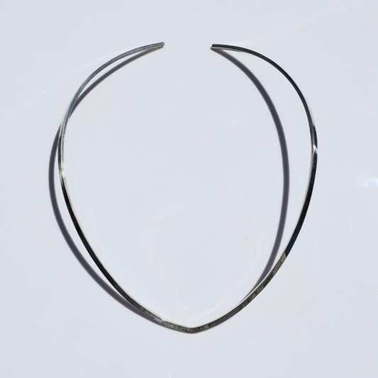 Silver V Collar Necklace