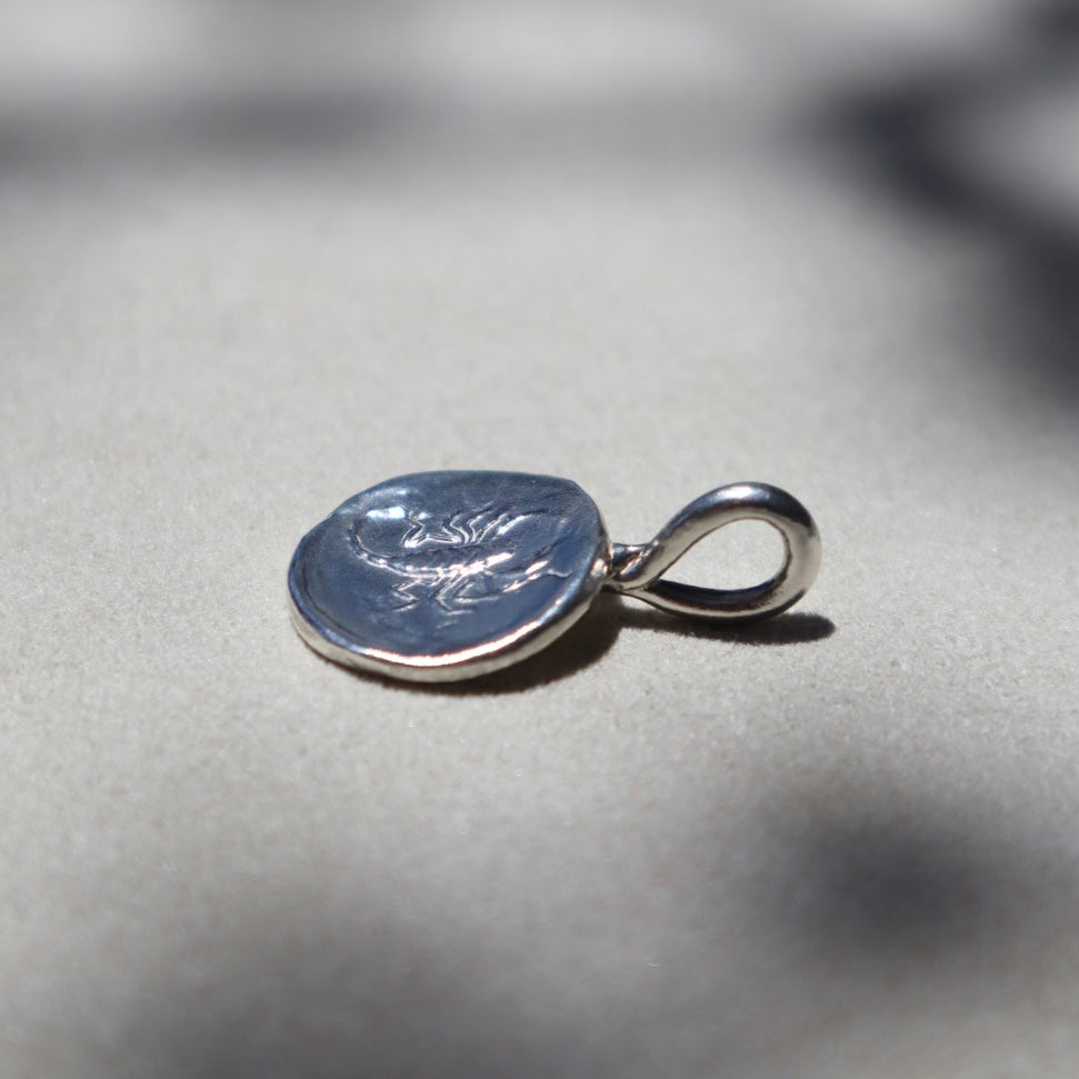 Fine Silver Scorpio Coin Pendant