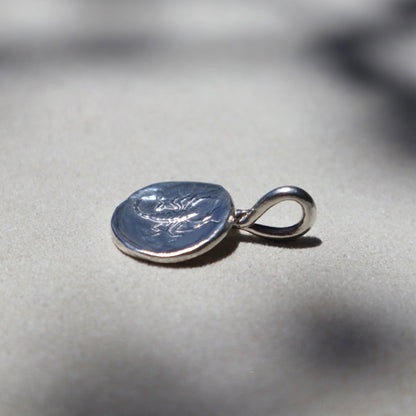 Fine Silver Scorpio Coin Pendant