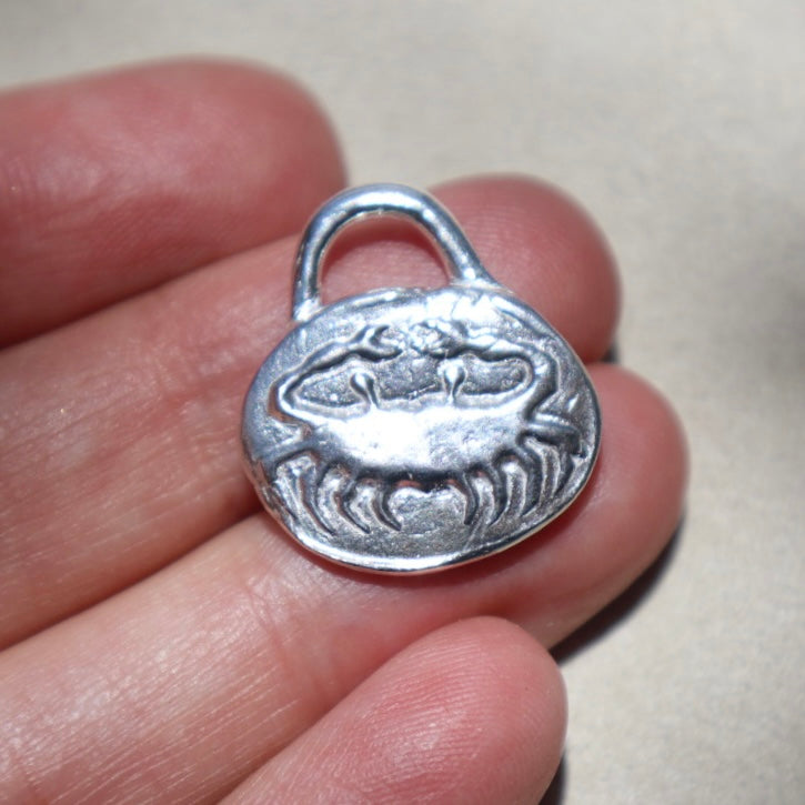 Sterling Silver Cancer Zodiac Pendant