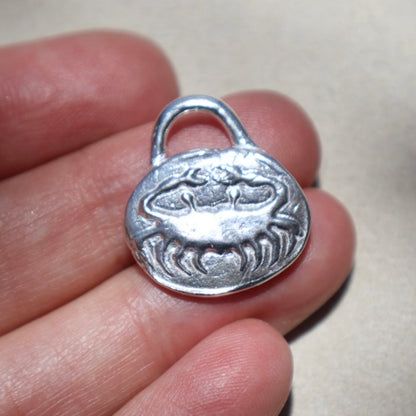 Sterling Silver Cancer Zodiac Pendant