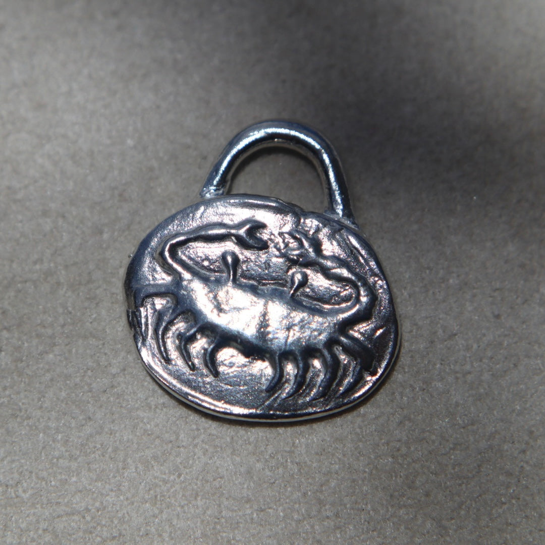 Sterling Silver Cancer Zodiac Pendant