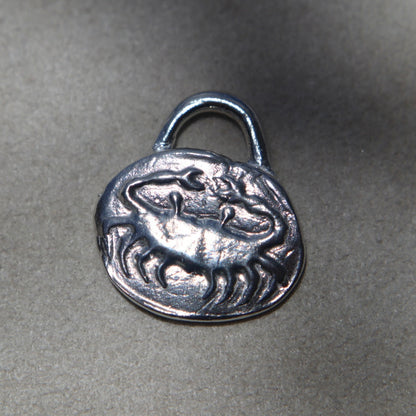 Sterling Silver Cancer Zodiac Pendant