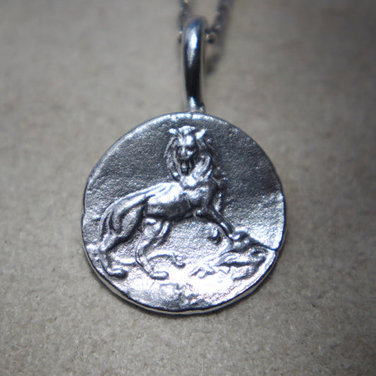 Sterling Silver Leo Coin Pendant