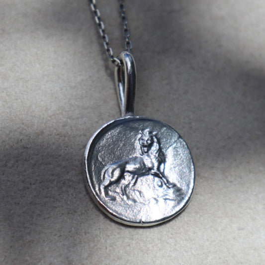 Sterling Silver Leo Coin Pendant