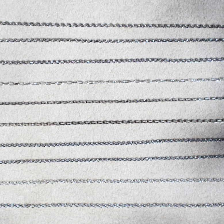 16-16.5" Sterling Silver Cable Chain