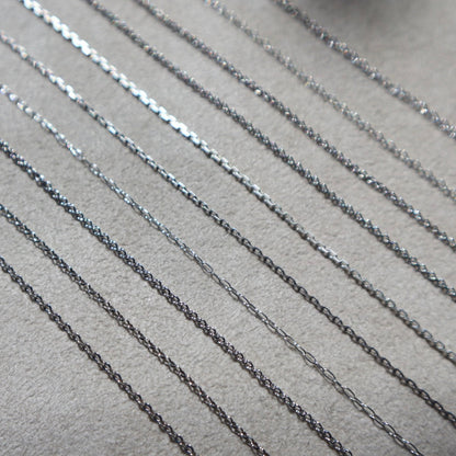 16-16.5" Sterling Silver Cable Chain