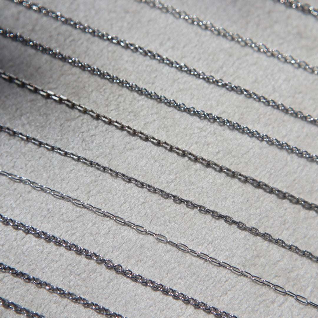 16-16.5" Sterling Silver Cable Chain